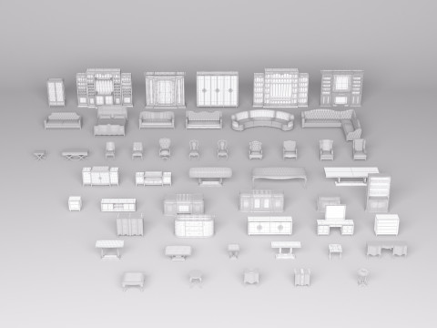 Collection Of 50 Furniture Models Part 1 Modelo 3D