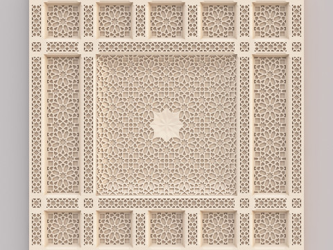 Classic Islamic Ceiling 001 Modelo 3D