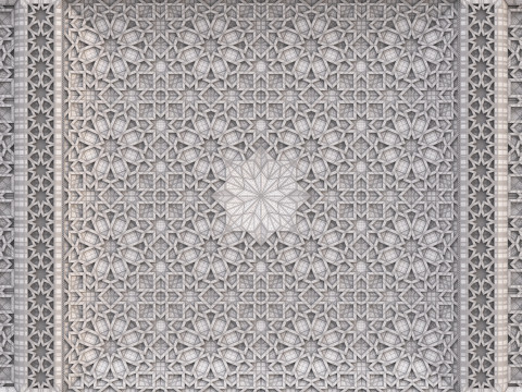 Classic Islamic Ceiling 001 3D Модель