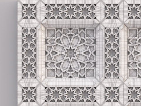 Classic Islamic Ceiling 001 3D Модель