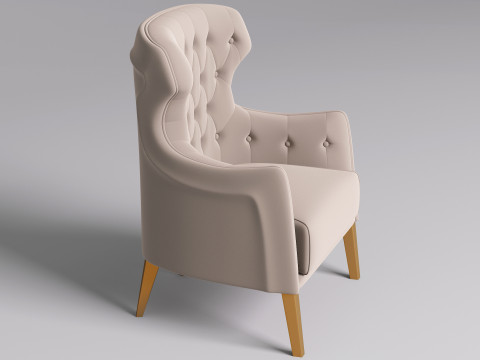 Chesterfield Fabric Berjer 003 Model 3D