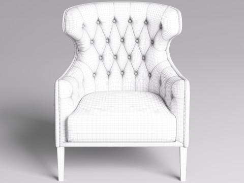 Chesterfield Fabric Berjer 003 Model 3D