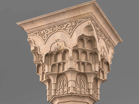 Kolom Muqarnas Islam Klasik 003 Model 3D
