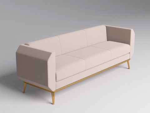 Fabric Sofa 004 3D Model