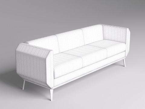 Fabric Sofa 004 3D Model