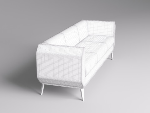 Fabric Sofa 004 3D Model