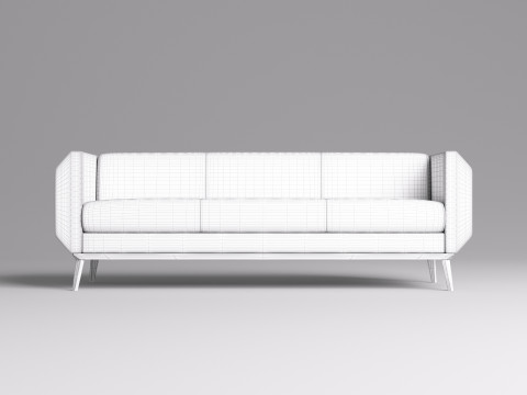 Fabric Sofa 004 3D Model