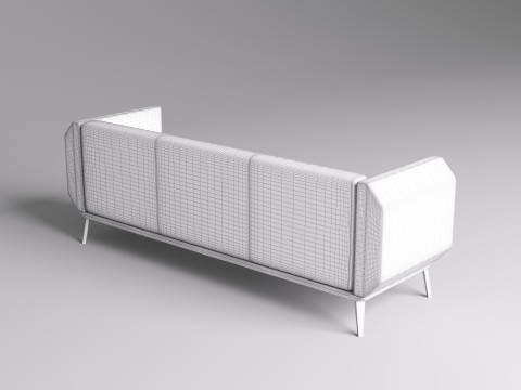Fabric Sofa 004 3D Model