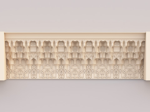 Classic Islamic Muqarnas Cornice 005 3D Модель
