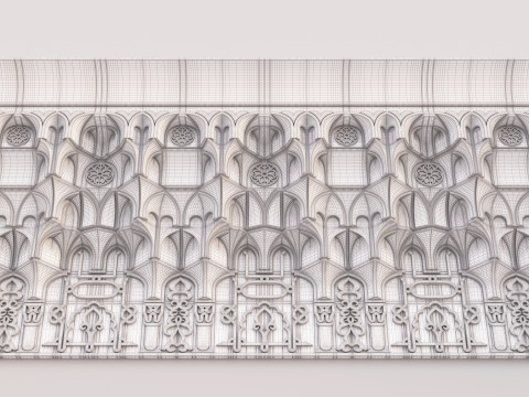 Classic Islamic Muqarnas Cornice 005 3D Модель