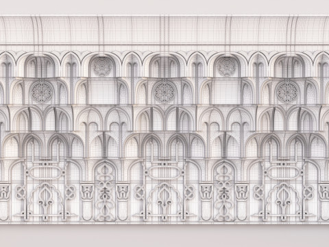 Classic Islamic Muqarnas Cornice 005 3D Модель