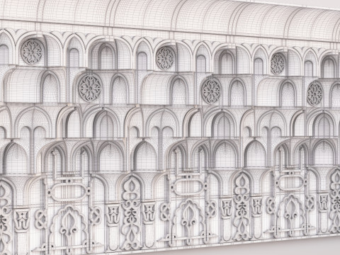 Classic Islamic Muqarnas Cornice 005 3D Модель