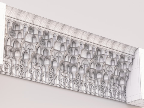 Classic Islamic Muqarnas Cornice 005 3D Модель