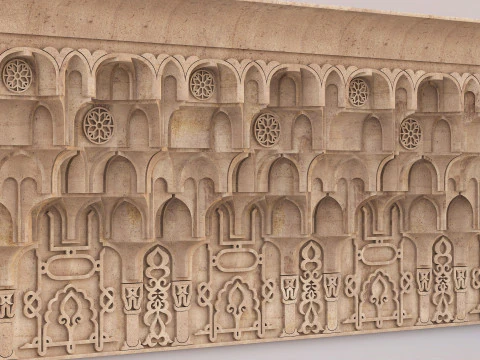 Architectural Muqarnas Cornice 005 3D Model