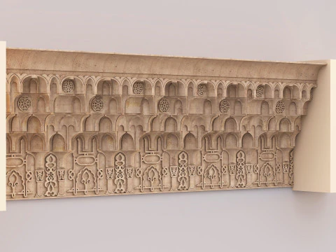 Architectural Muqarnas Cornice 005 3D Model