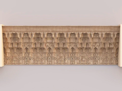 Architectural Muqarnas Cornice 005 3D Model
