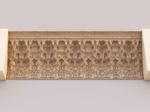 Architectural Muqarnas Cornice 005 3D Model
