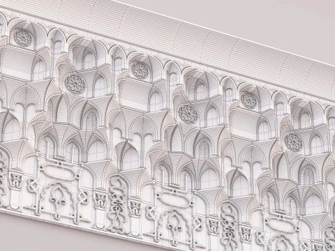 Architectural Muqarnas Cornice 005 3D Model