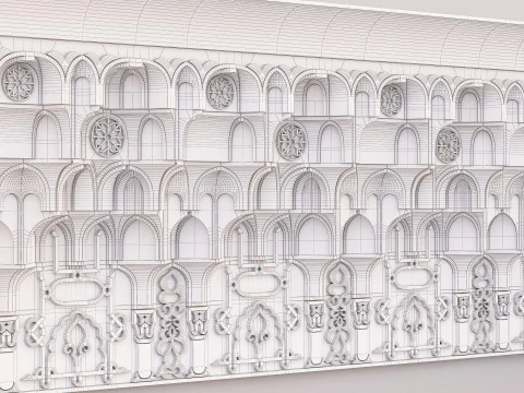 Architectural Muqarnas Cornice 005 3D Model