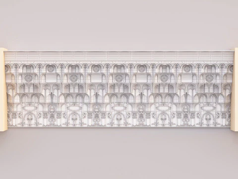 Architectural Muqarnas Cornice 005 3D Model