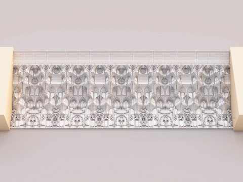 Architectural Muqarnas Cornice 005 3D Model