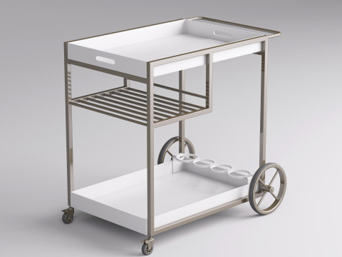 Serving Bar Cart 001 3D Модель