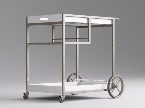 Serving Bar Cart 001 3D Модель