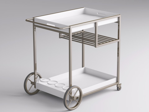 Serving Bar Cart 001 3D Модель