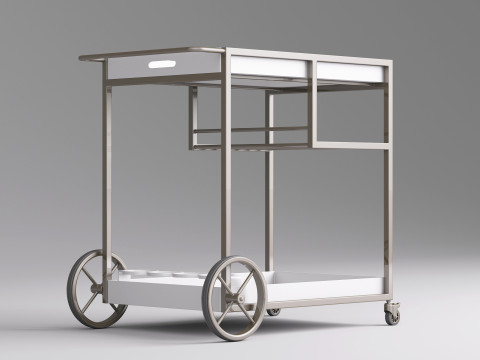 Serving Bar Cart 001 3D Модель