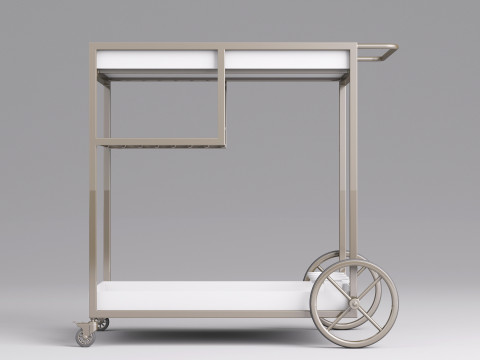 Serving Bar Cart 001 3D Модель