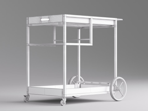 Serving Bar Cart 001 3D Модель