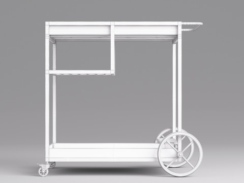 Serving Bar Cart 001 3D Модель