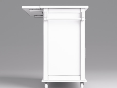 Classic Wooden Serving Bar Cart - High Poly 3D 模型