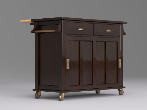 Serving Bar Cart 002 Model 3D