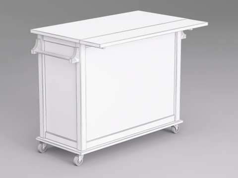 Serving Bar Cart 002 Model 3D
