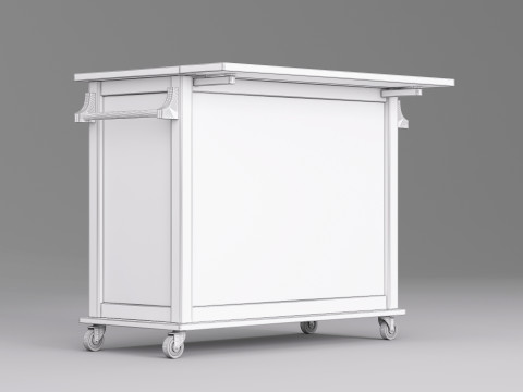 Serving Bar Cart 002 Model 3D
