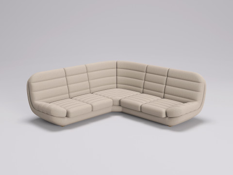Corner Fabric Sofa 001 3D 모델