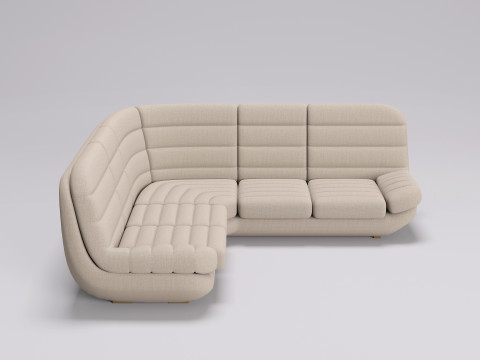Corner Fabric Sofa 001 3D 모델