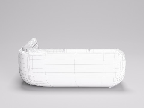 Corner Fabric Sofa 001 3D 모델