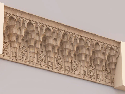 Architectural Muqarnas Cornice 006 3D Model