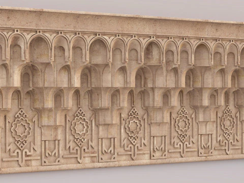 Architectural Muqarnas Cornice 006 3D Model