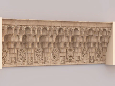 Architectural Muqarnas Cornice 006 3D Model