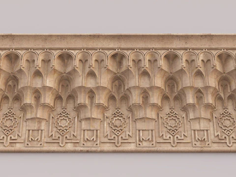 Architectural Muqarnas Cornice 006 3D Model