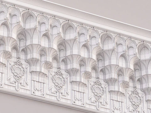 Architectural Muqarnas Cornice 006 3D Model