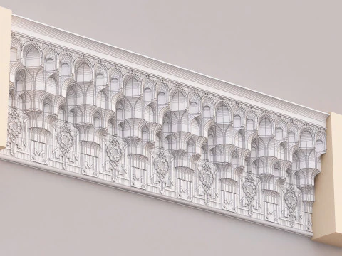 Architectural Muqarnas Cornice 006 3D Model