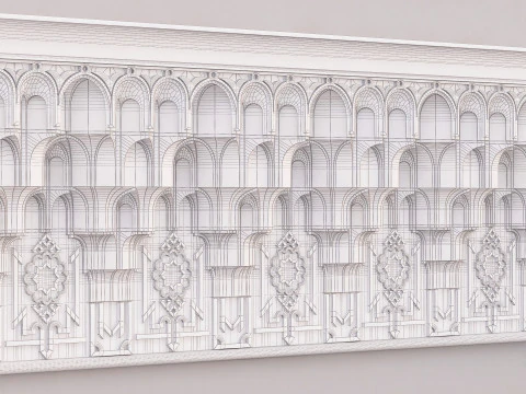 Architectural Muqarnas Cornice 006 3D Model