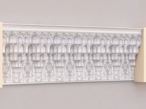 Architectural Muqarnas Cornice 006 3D Model