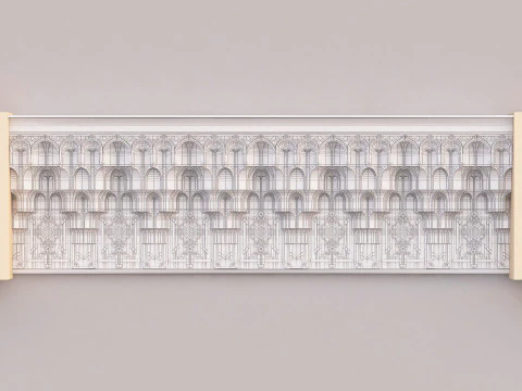 Architectural Muqarnas Cornice 006 3D Model
