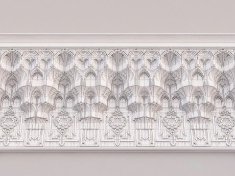 Architectural Muqarnas Cornice 006 3D Model