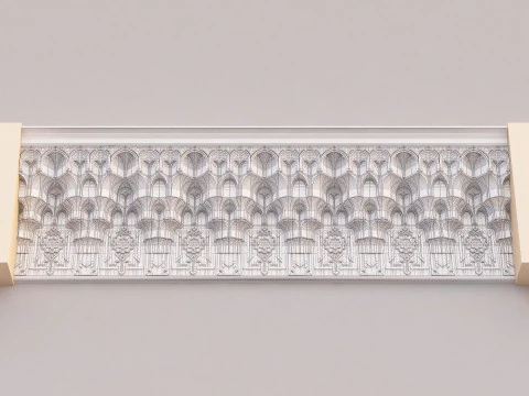 Architectural Muqarnas Cornice 006 3D Model